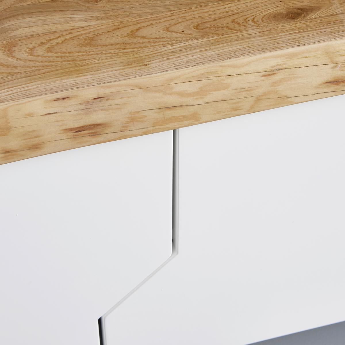 Lowboard Carlos Eichefarben/Weiß Echtholz - Eichefarben/Weiß, MODERN, Holz (180/46,5/42cm) - Bessagi Home