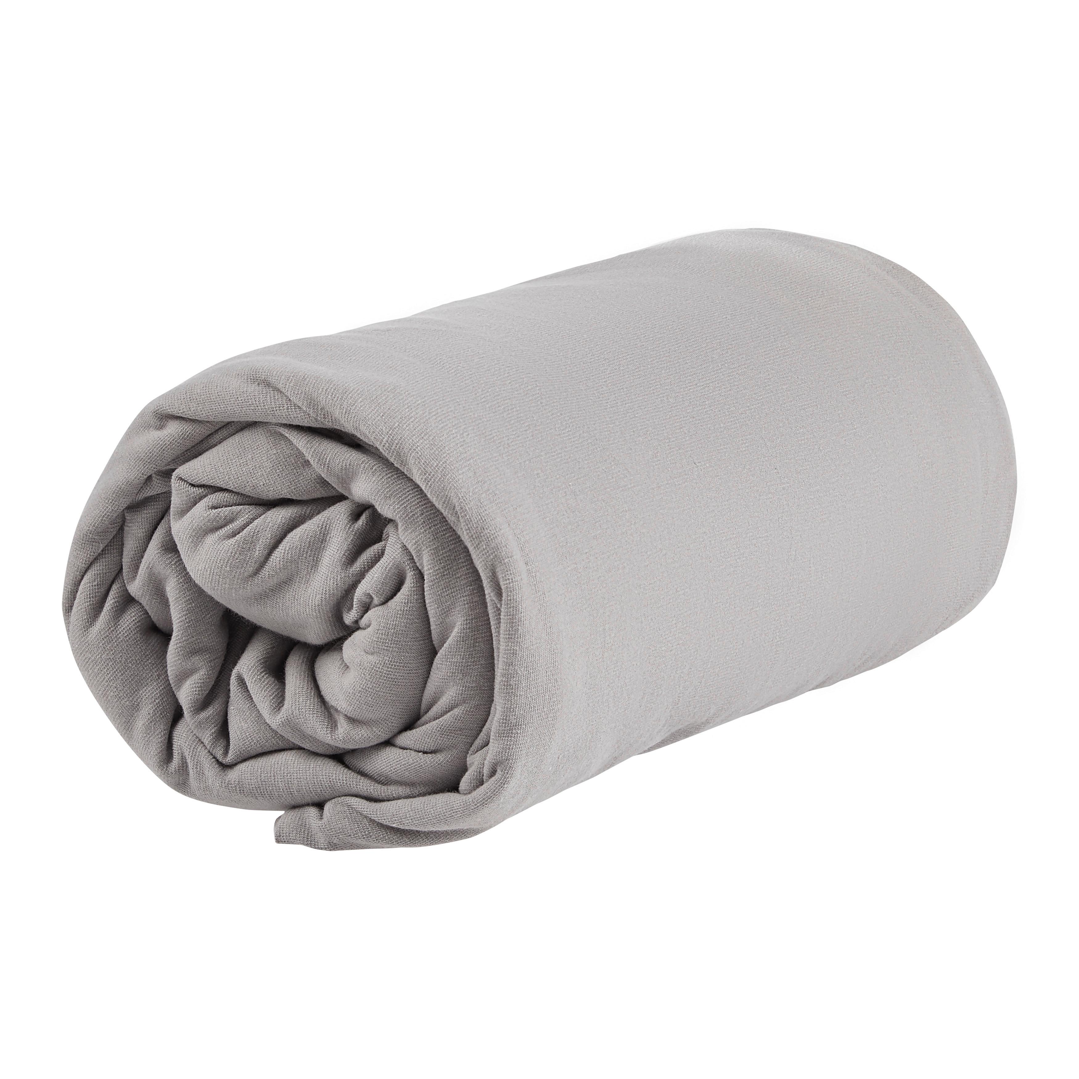 Spannleintuch Promo Grau ca. 180x200cm - Grau, Textil (180/200/30cm)