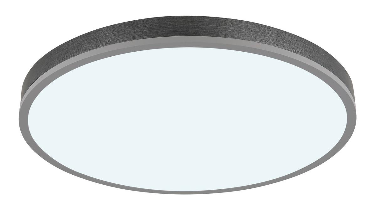 LED-DECKENLEUCHTE 416080AD4R-CCT DORO - Weiss/Dunkelgrau, Basics, Kunststoff/Metall (60/8,5cm) - Globo