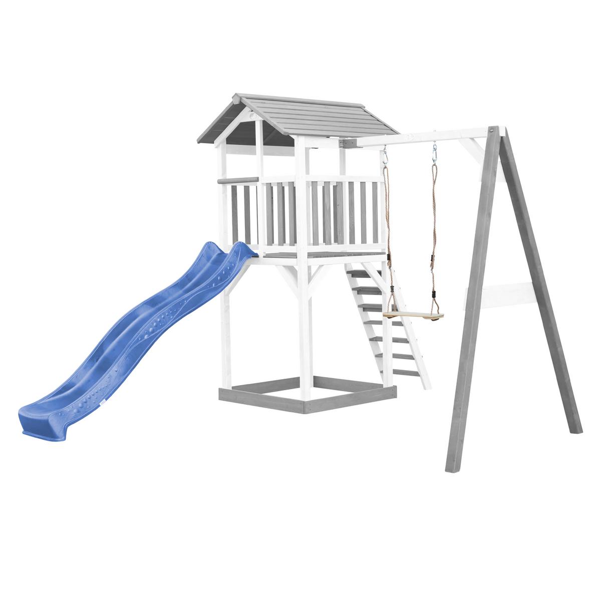 Spielhaus Beach Tower Swing - Blau/Weiß, Basics, Holz/Kunststoff (277/242/349cm)