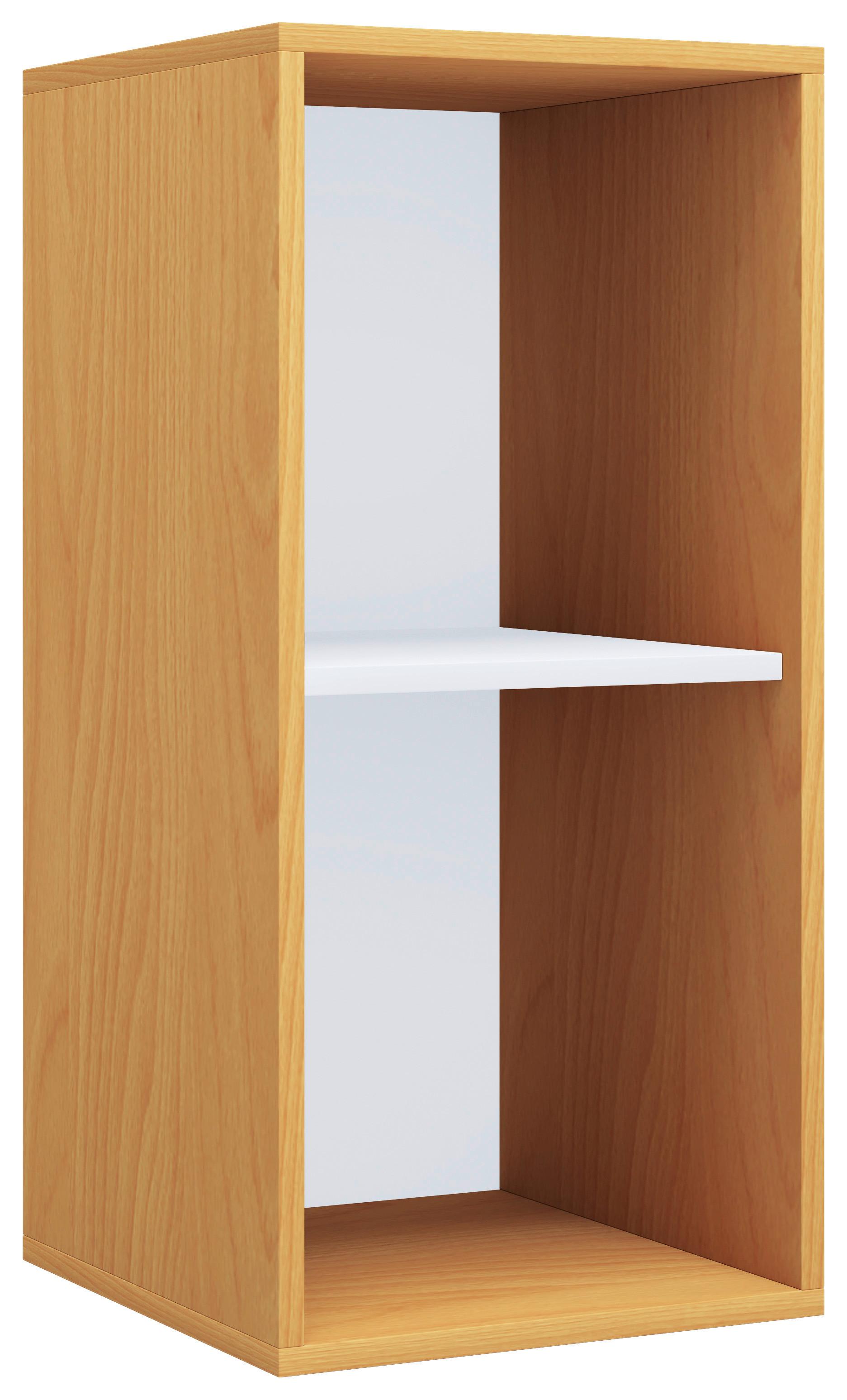 Pisarniški Regal Lona, Bukev - barve bukve, Moderno, leseni material (35/74/37cm) - MID.YOU