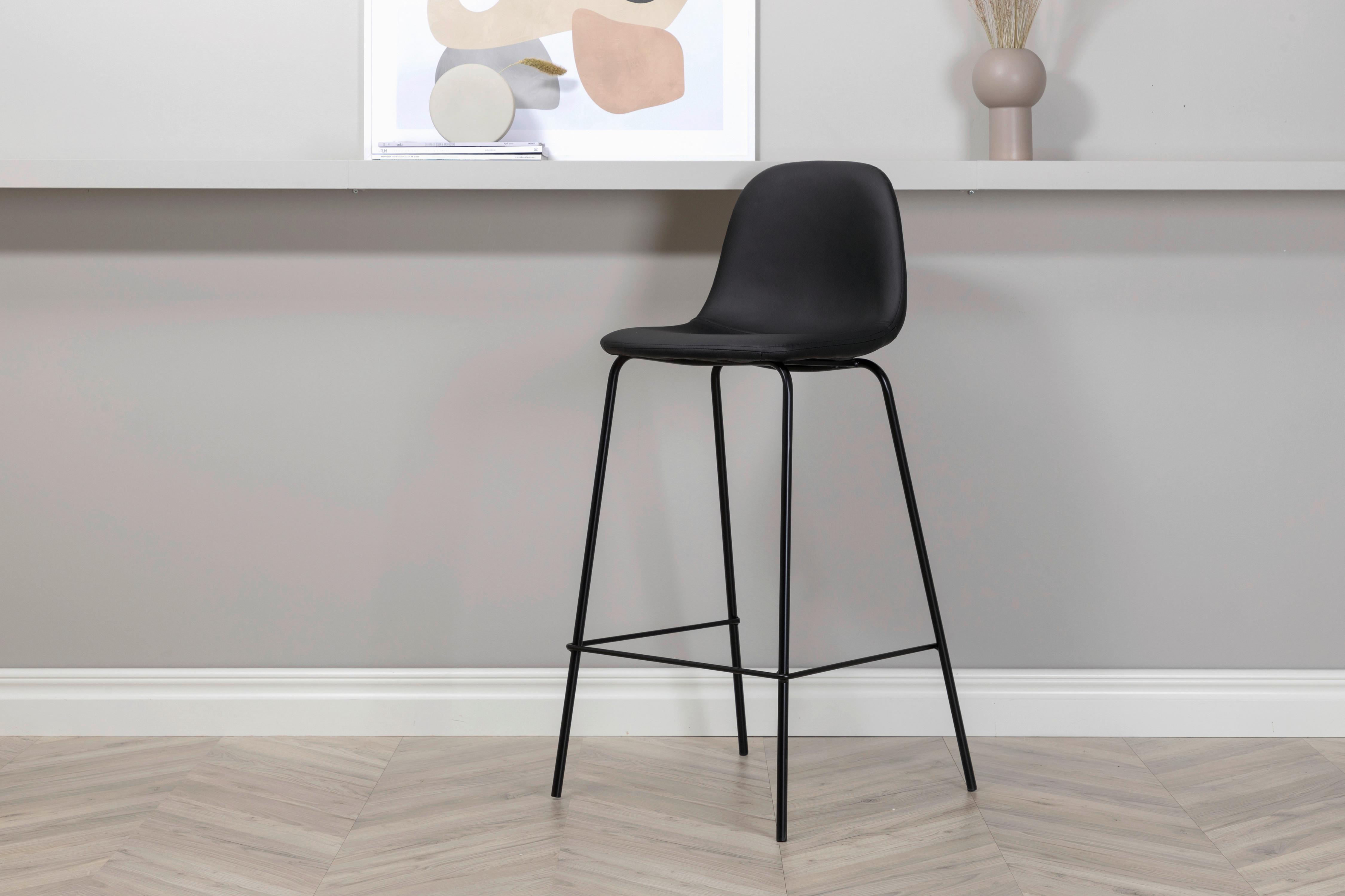 BARHOCKER-SET POLAR - Schwarz, Design, Kunststoff/Textil (41,5/105/43cm) - Livetastic