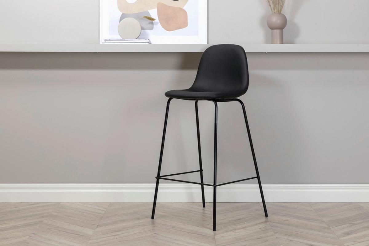 BARHOCKER-SET POLAR - Schwarz, Design, Kunststoff/Textil (41,5/105/43cm) - Livetastic