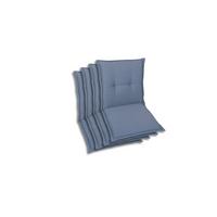Sesselauflagenset Blau, 4-teilig - Blau, Basics, Textil (50/7/100cm)