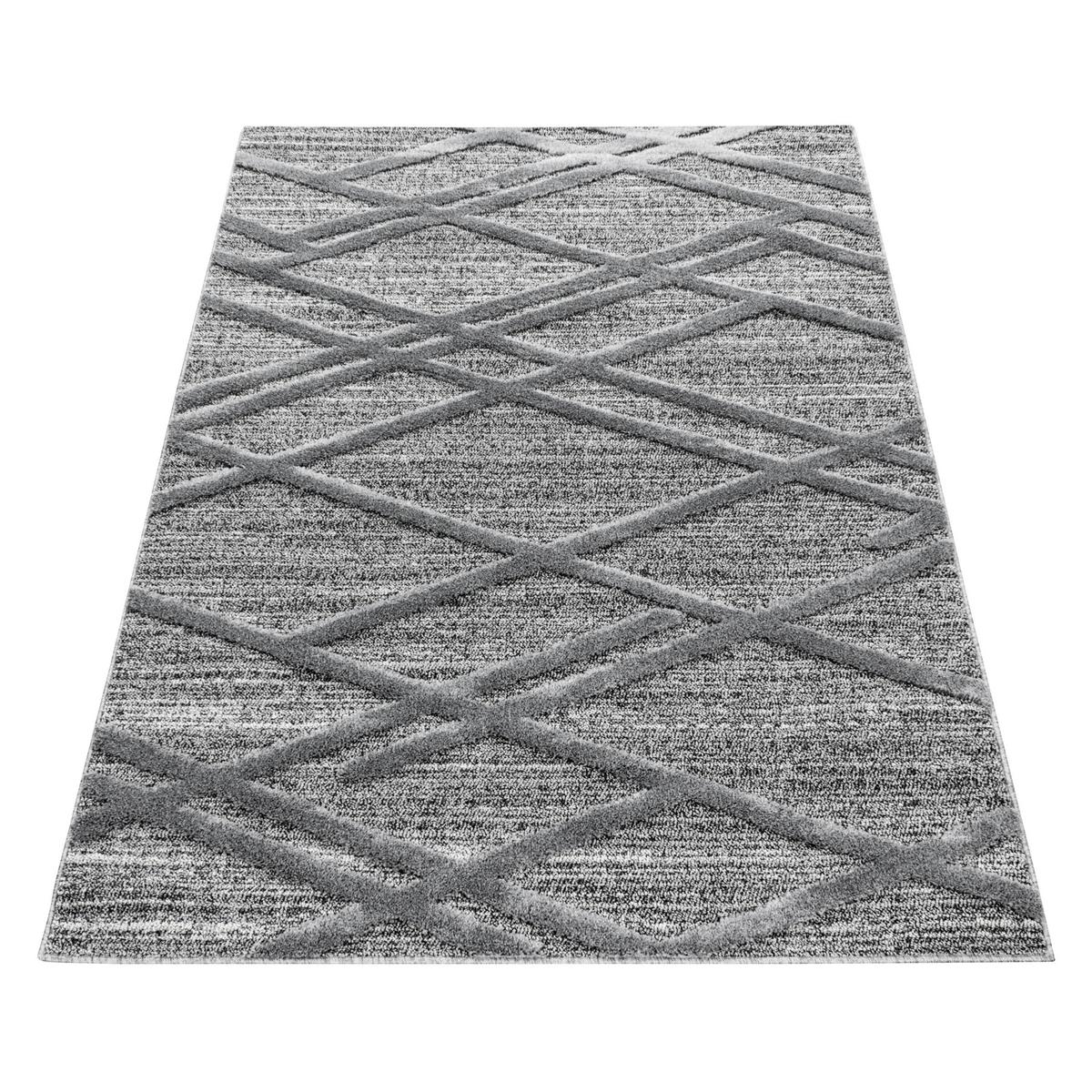 Webteppich Pisa 4706 Grau ca. 240x340cm - Grau, KONVENTIONELL, Textil (240/340cm) - Novel