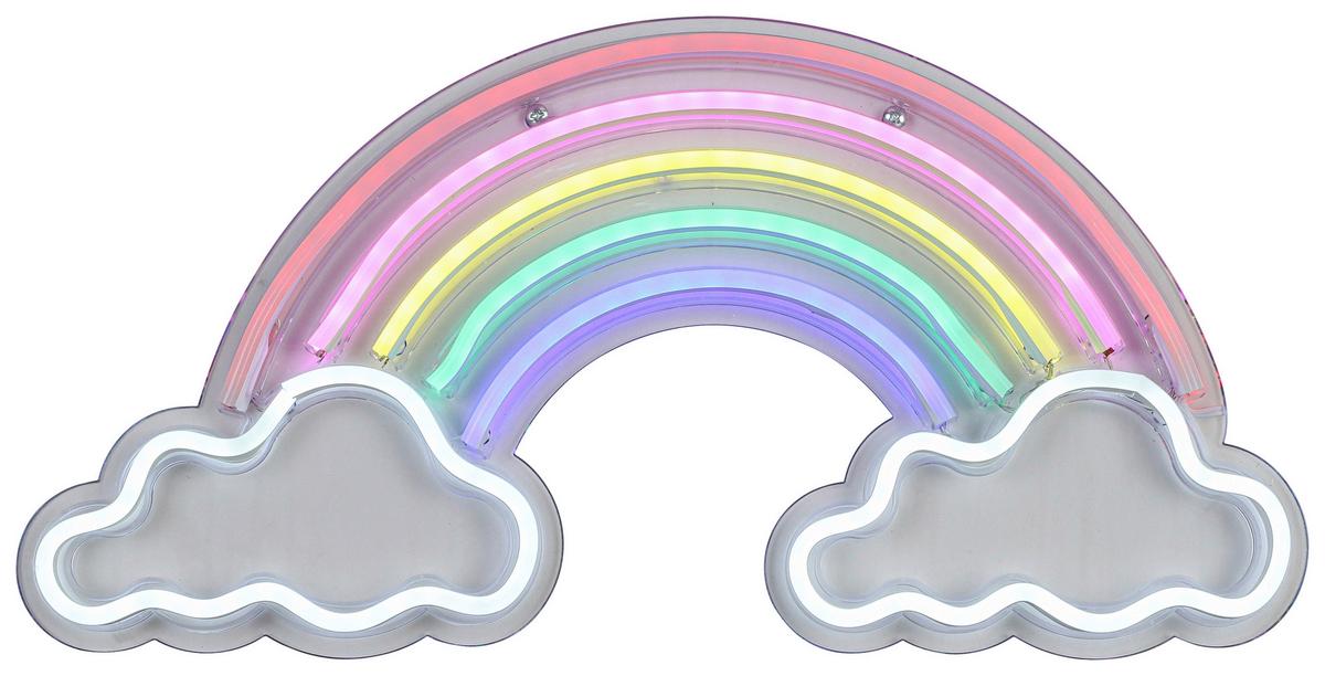 Lampă LED decorativă Renibo - alb/transparent, Modern, plastic (40/20/1,30cm) - Mömax