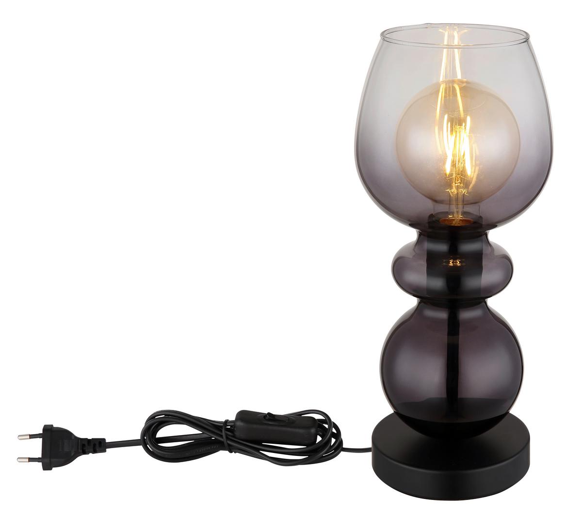 Stolna Svjetiljka Clarity - siva/prozirno, Basics, staklo/metal (15/34,4cm) - Globo