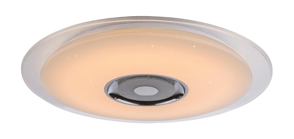 Stropna Led-svetilka Tune, S Sijalko - barve kroma/bela, Basics, kovina/umetna masa (60/6,1cm) - Globo
