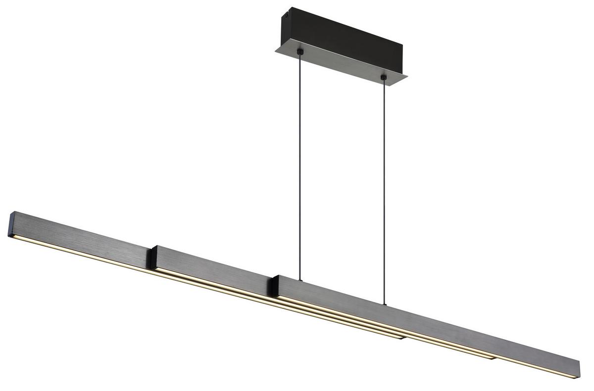 Led Viseća Svjetiljka Tamno Siva Boja - tamno siva/opalna, Design, metal/plastika (95-150/7,5/80-150cm) - Globo