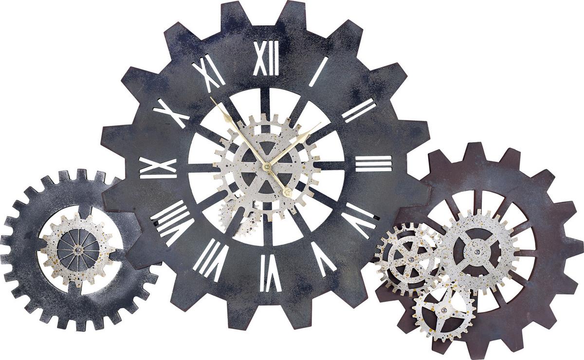 ZEGAR ŚCIENNY CB151244 - brązowy, Basics, metal/drewno (107/63cm) - Ambia Home