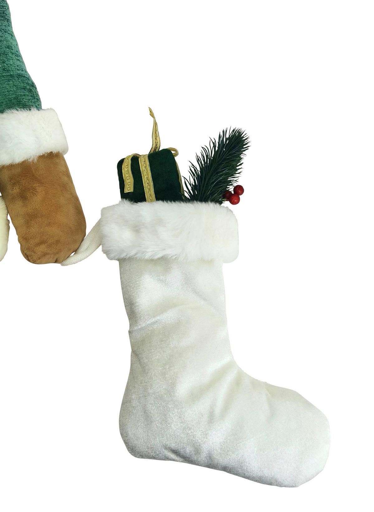 Dekorentier Reindeer Grün/Hellbraun - Hellbraun/Grün, Kunststoff/Textil (60/190/38cm) - Mömax