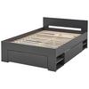 SÄNG AZURRO 2-120 - antracit, Modern, trämaterial (120/200cm) - Mömax