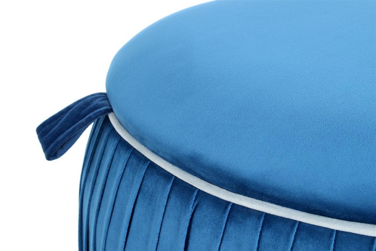 Hocker Adoree 100 - Blau, Design, Textil (63cm) - Kayoom