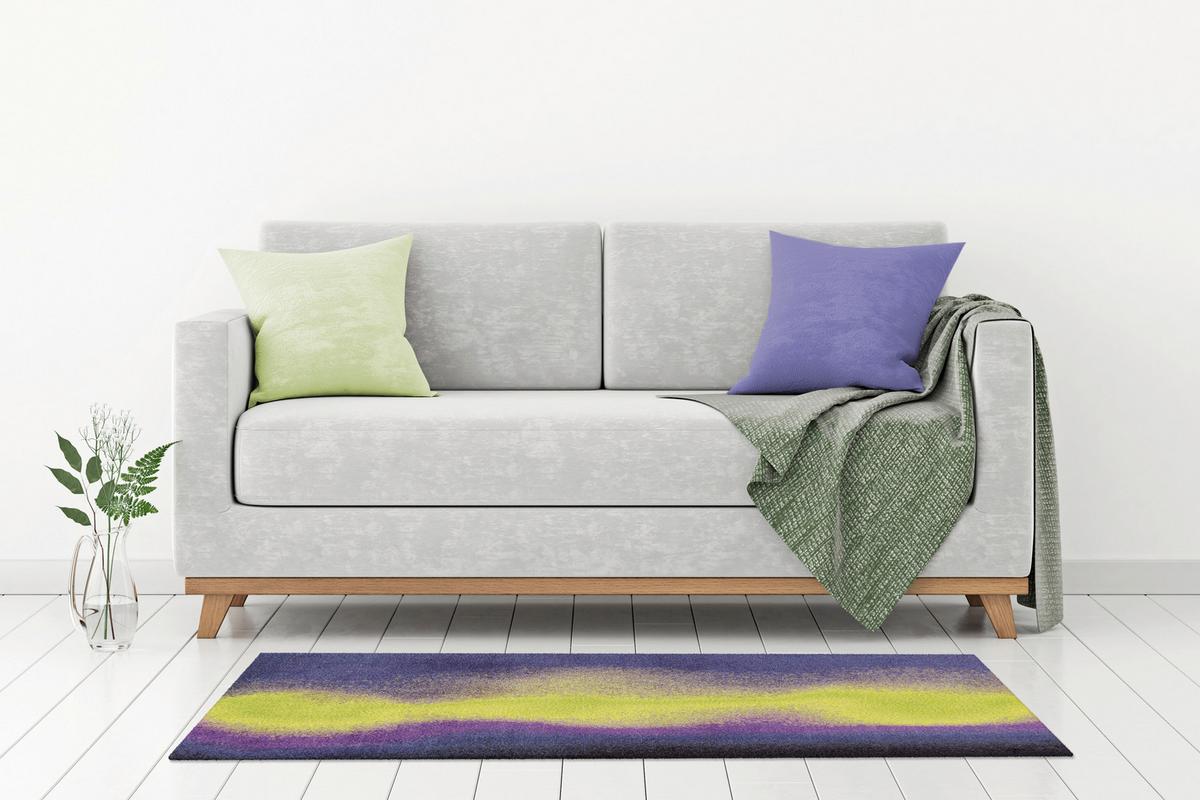 Fussmatte Living Mat 28 Violett/g 42x64 - Gelb/Violett, Basics (42/64cm) - Kayoom