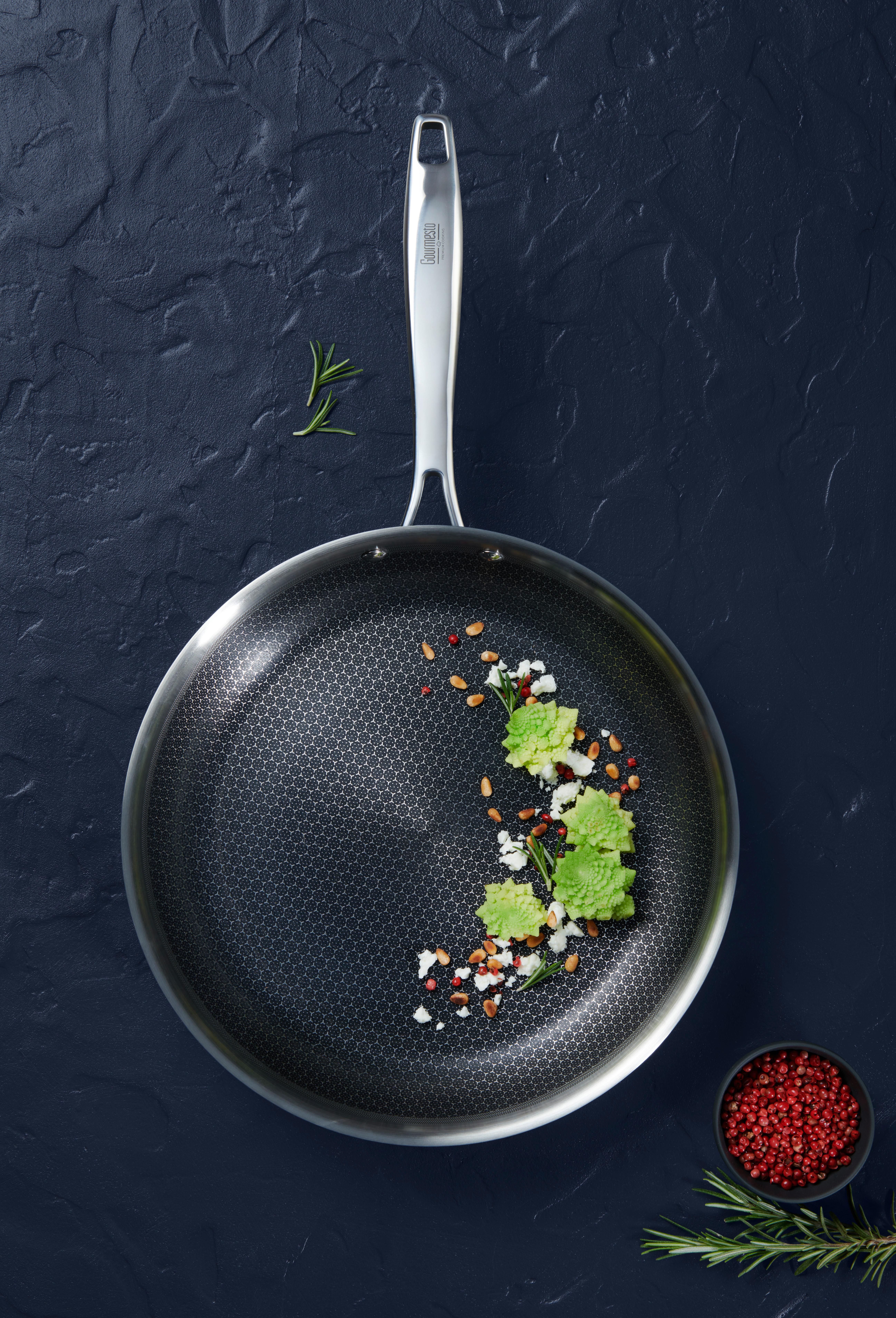 Bratpfanne Silver Line Edelstahlfarben - Edelstahlfarben, MODERN, Metall (28/5cm) - Gourmesto