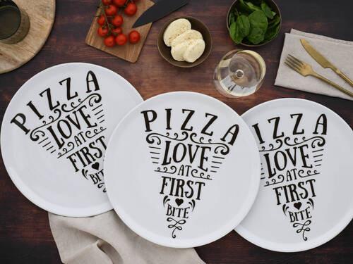 Set Krožnikov Za Pico All You Need Is Pizza, 6-Delni - bela, Trend, keramika (33cm) - Creatable