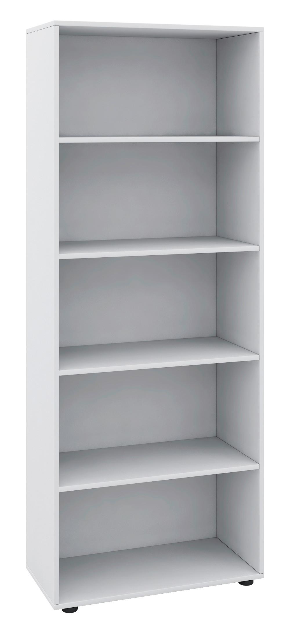 Mehrzweckschrank Vandol I 5 Ot - Weiss/Schwarz, Design, Holzwerkstoff/Kunststoff (70/178/37cm) - MID.YOU