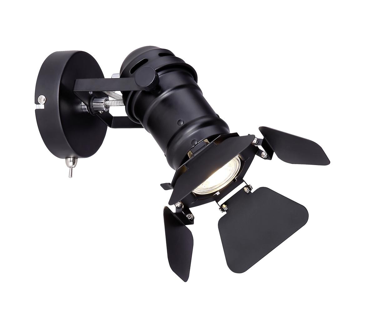 Strahler Egon in Schwarz max. 50 Watt - Schwarz, Trend, Metall (16/24,5/21,5cm) - Globo
