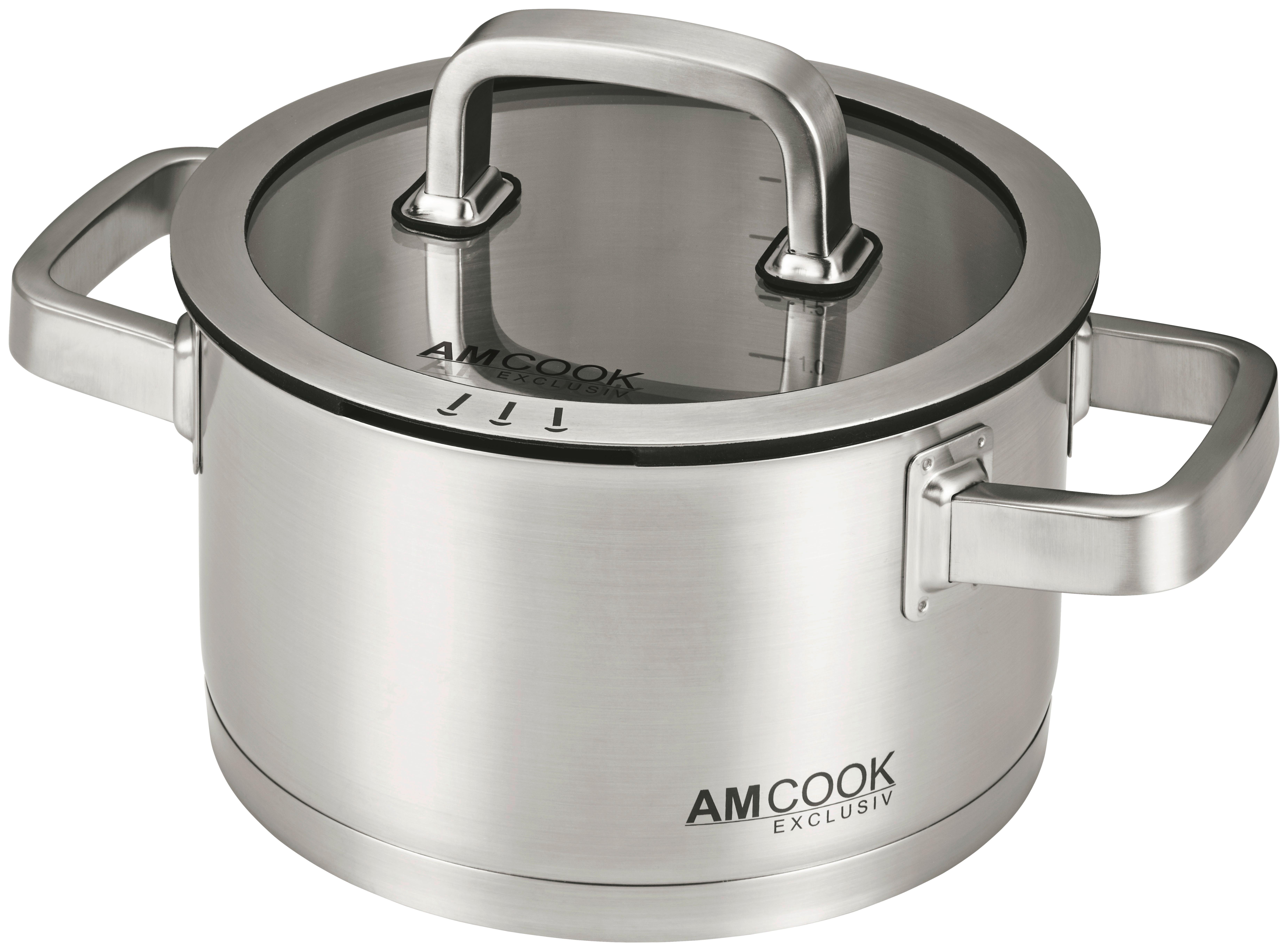 GARNEK 8500737 - kolor stalowy, Basics, metal/szkło (20/11cm) - Am Cook