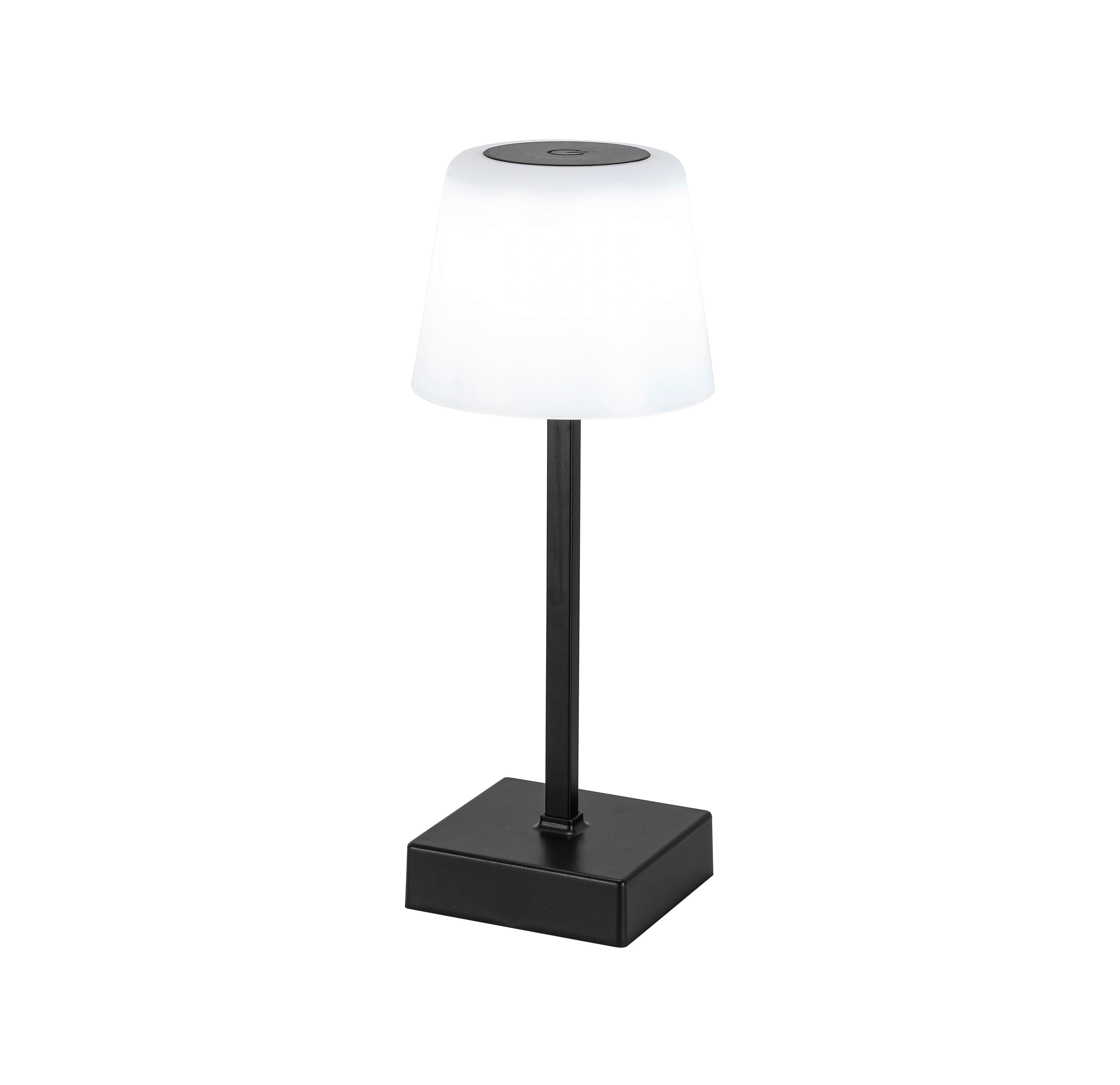 PORTABEL LAMPA EMO - vit/svart, Modern, metall/plast (10,5/25cm) - Mömax