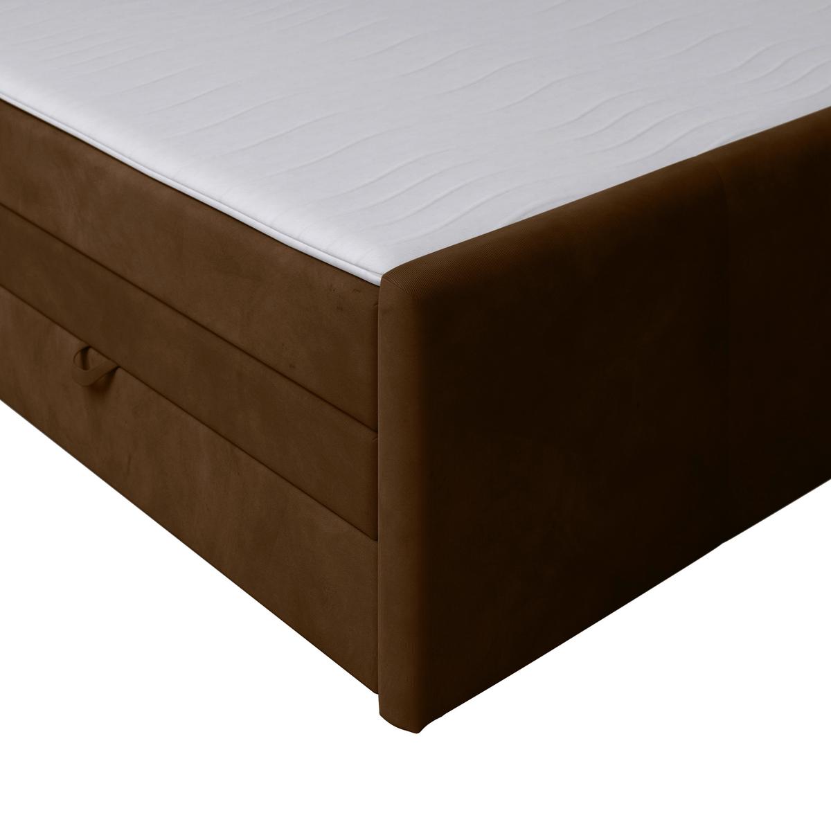 Boxspringbett Bologna ca. 180x200 cm Braun - Schwarz/Braun, MODERN, Karton/Holzwerkstoff (180/200cm) - MID.YOU