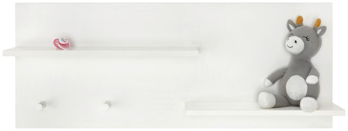 Wandregal in Weiss - Weiss, Holzwerkstoff (94/38/16,5cm) - Roba