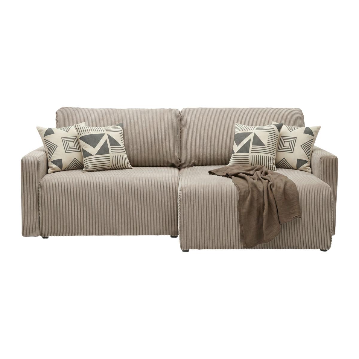 Ecksofa Dave  -Top- -Based- - Taupe, Modern, Textil (227/146cm) - Based