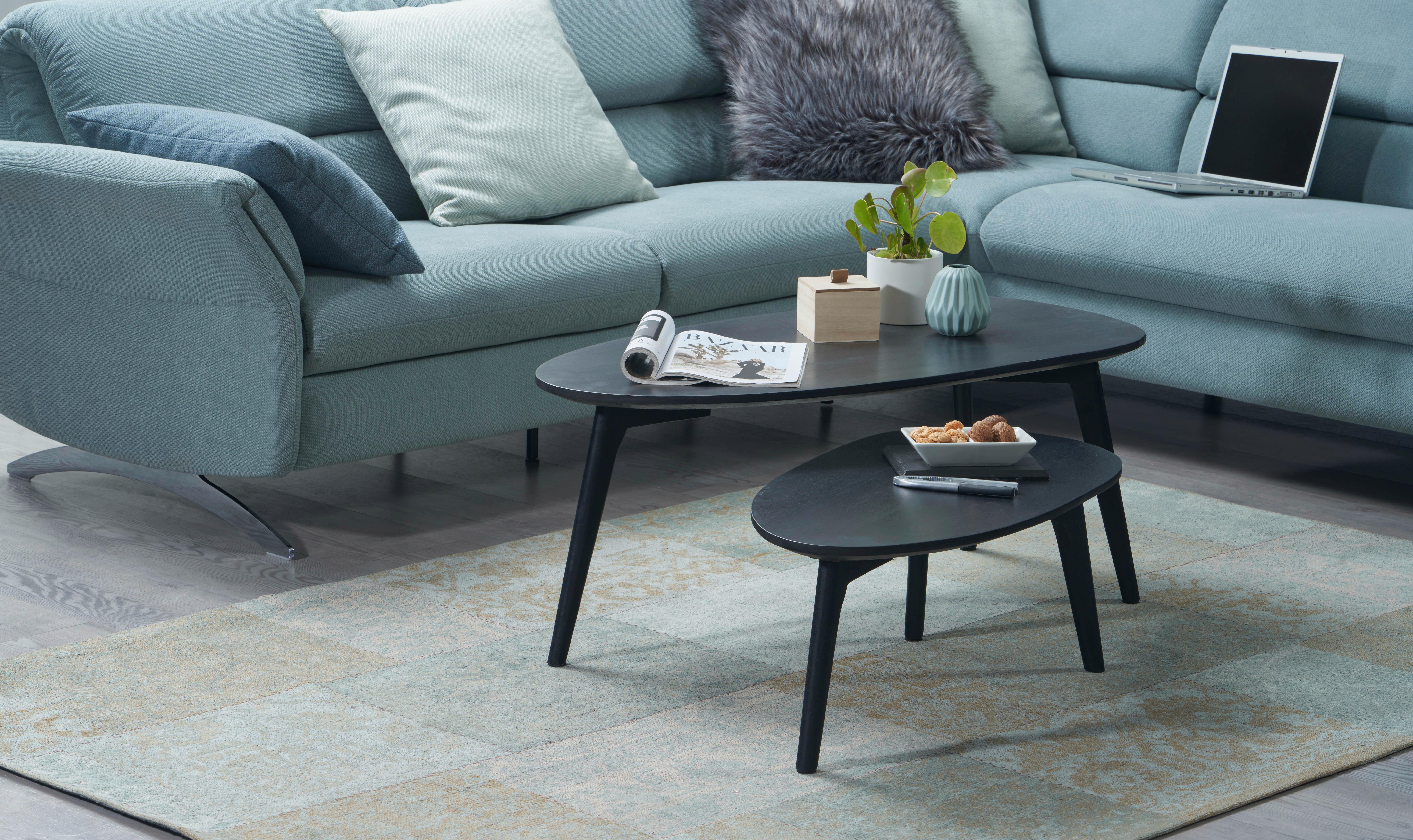 Klubska Miza Wl6.725 - črna, Design, les (100/50/42cm) - P & B