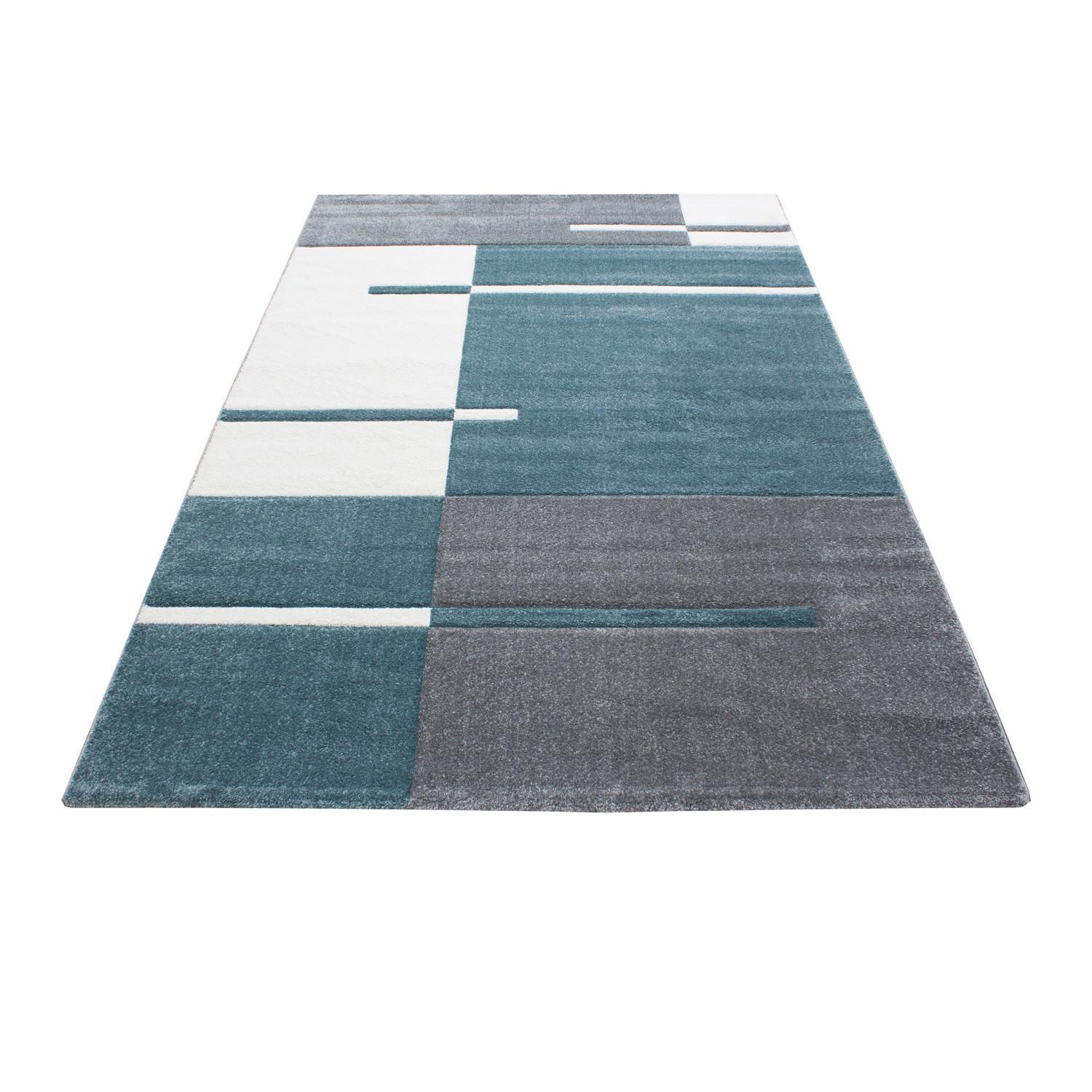Webteppich Hawaii Blau ca. 80x150cm - Blau, KONVENTIONELL, Textil (80/150cm)