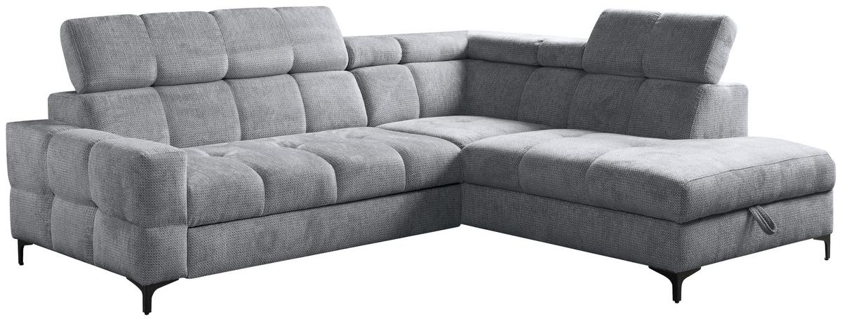 Kutna Garnitura Leno - siva/crna, Moderno, drvni materijal/tekstil (254/79-95/212cm) - Modern Living