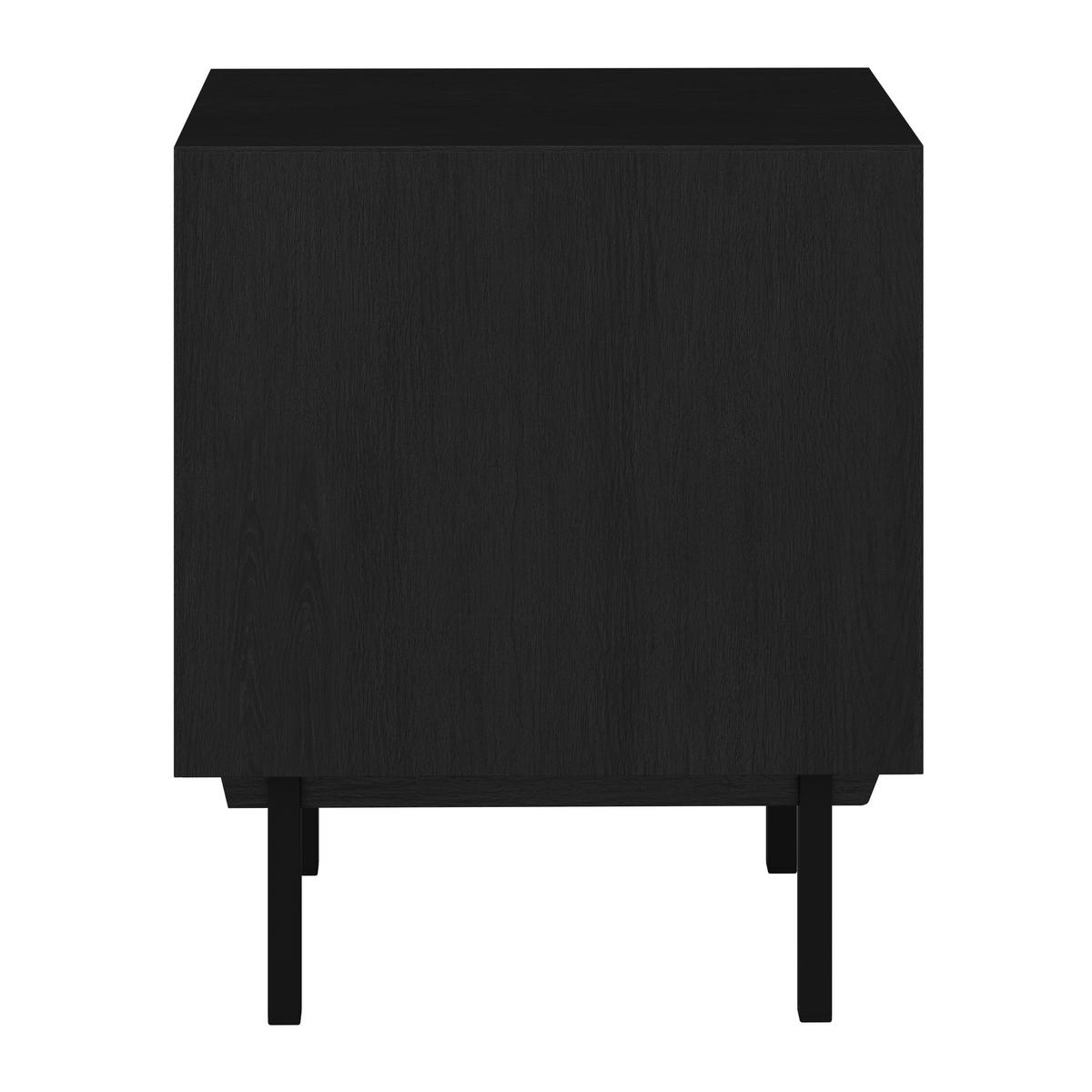 Nachttisch Roma ca. 48x56 cm MDF Schwarz - Schwarz, MODERN, Holz/Metall (48/56/38cm) - Bessagi Home