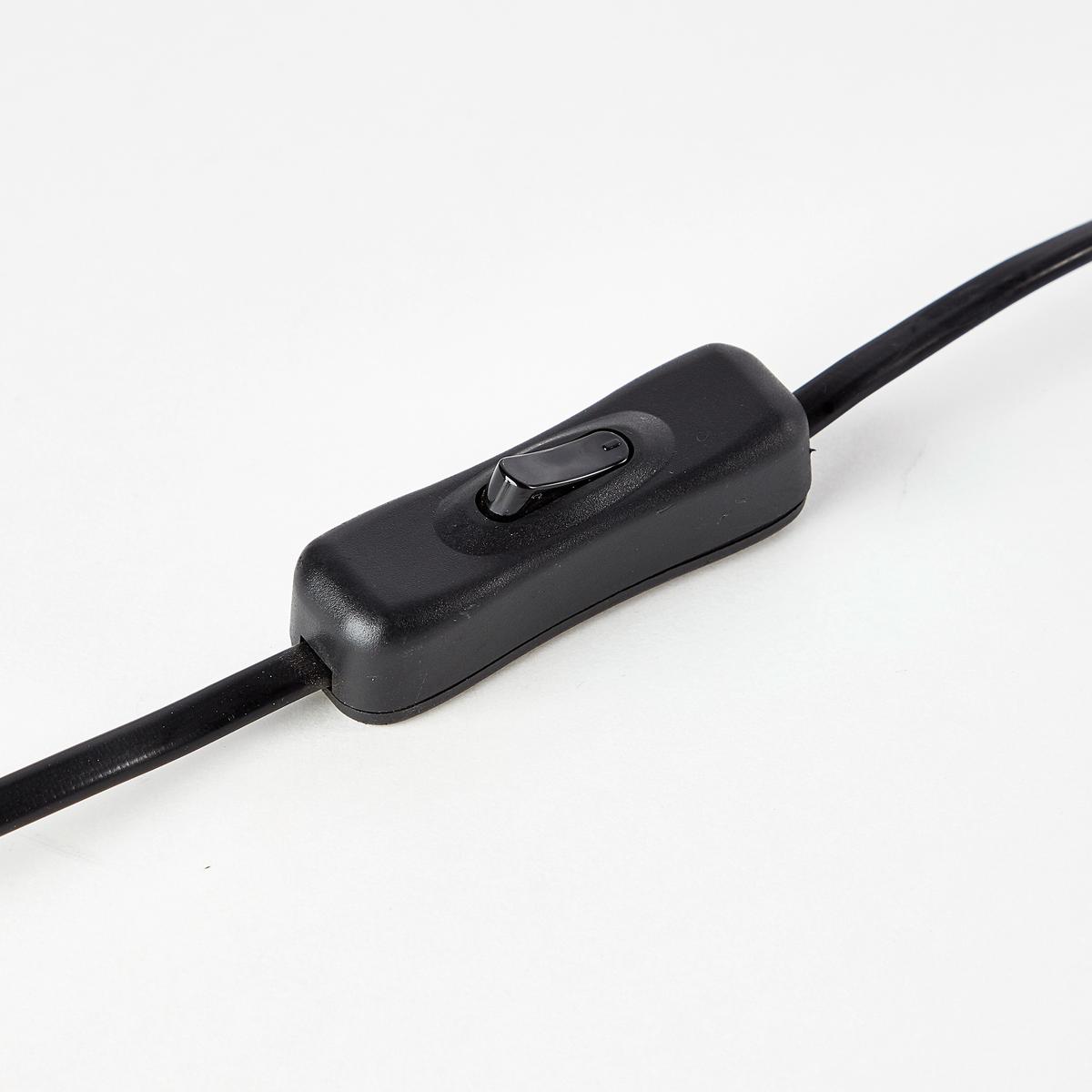 Tischleuchte Romm in Schwarz max. 52 Watt - Hellbraun/Schwarz, Basics, Holz/Metall (25/42cm) - Brilliant