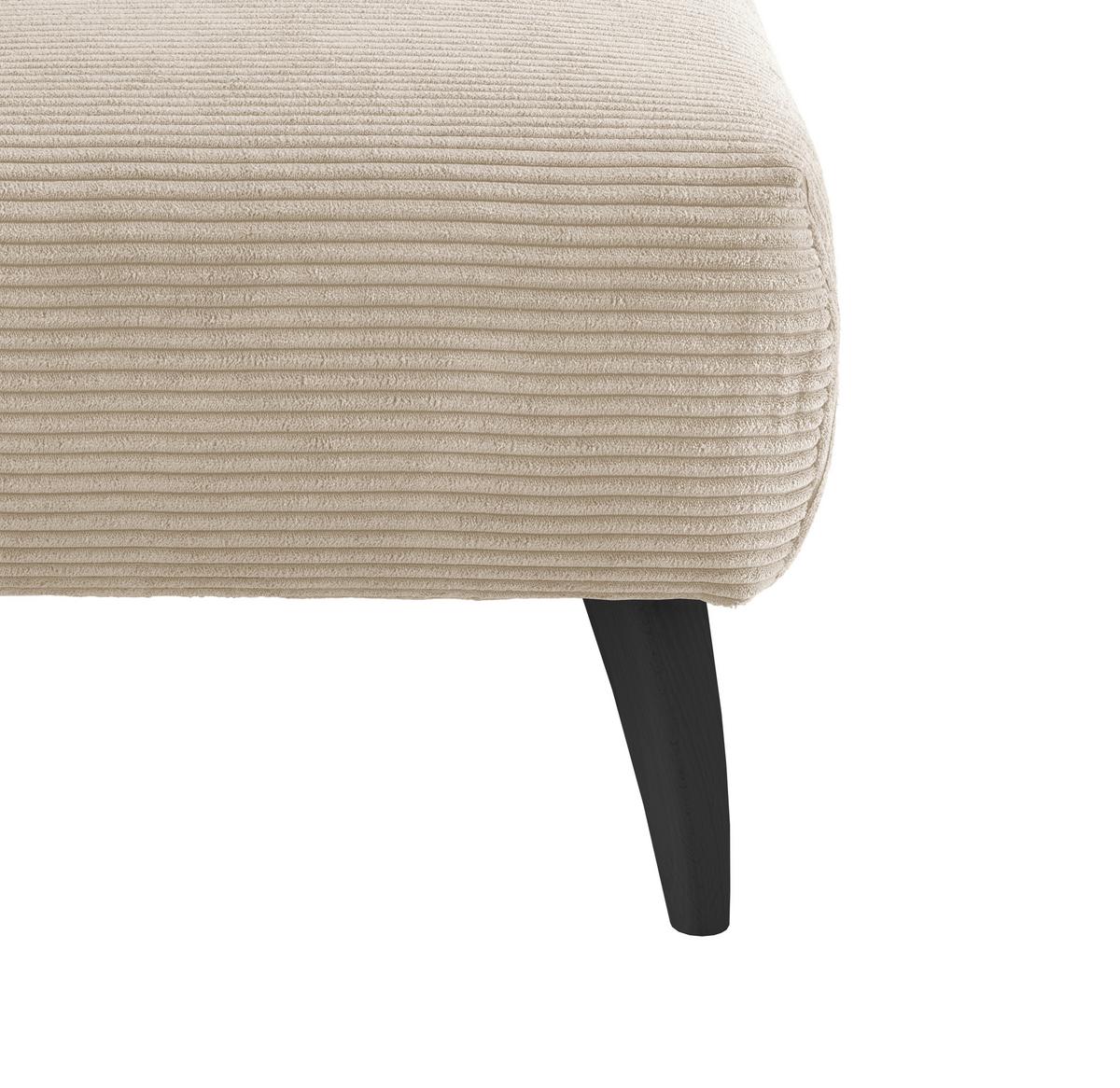 Hocker Colori Beige Cord - Beige/Schwarz, MODERN, Holz/Textil (66/44/66cm) - MID.YOU