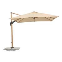 Ampelschirm Rohdos Naturfarben - Eichefarben/Naturfarben, Basics, Textil/Metall (358/263/300cm) - Schneider