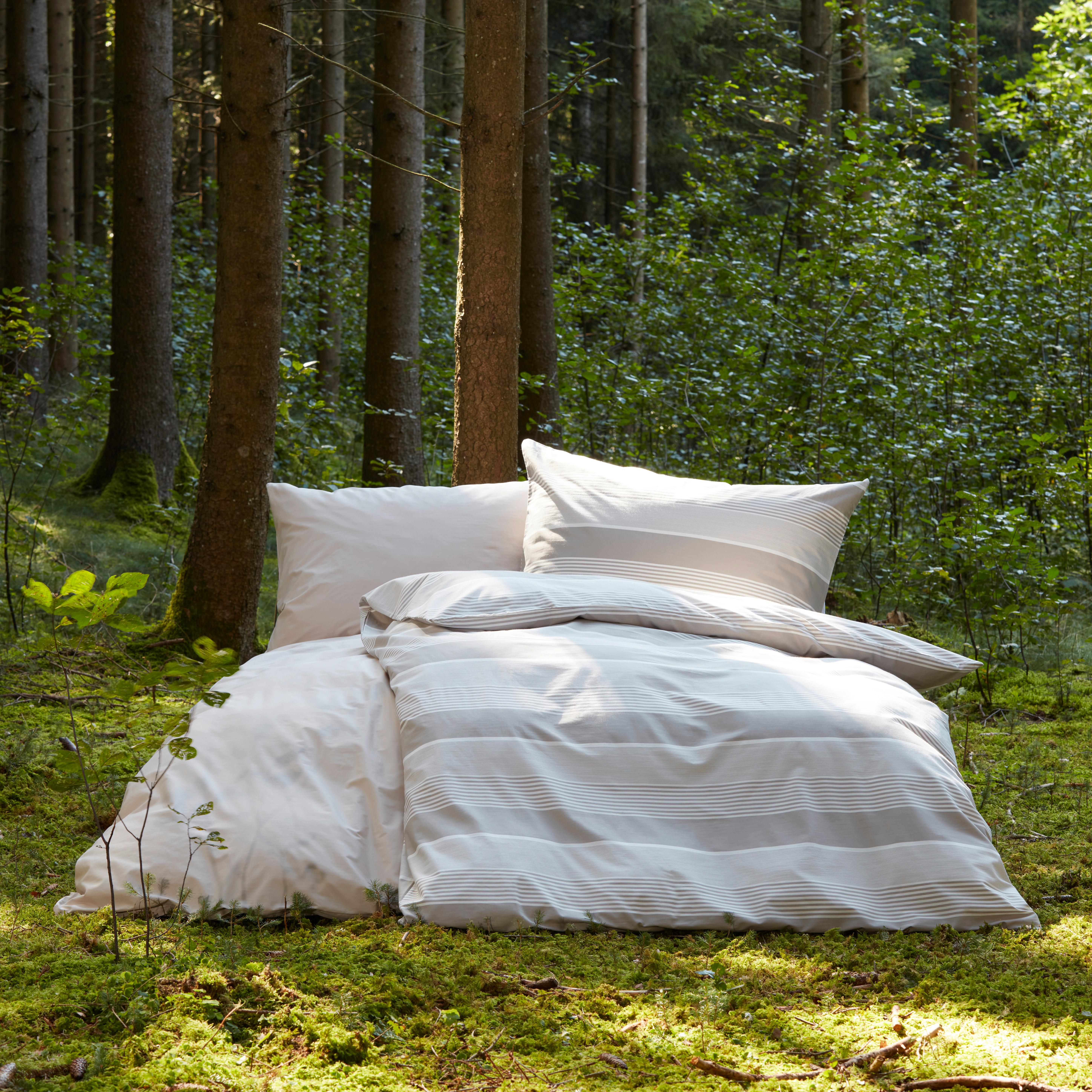 Bettwäsche Bio-Lisa in Grau ca. 140x200cm - Grau, MODERN, Textil (140/200cm) - ecoTree