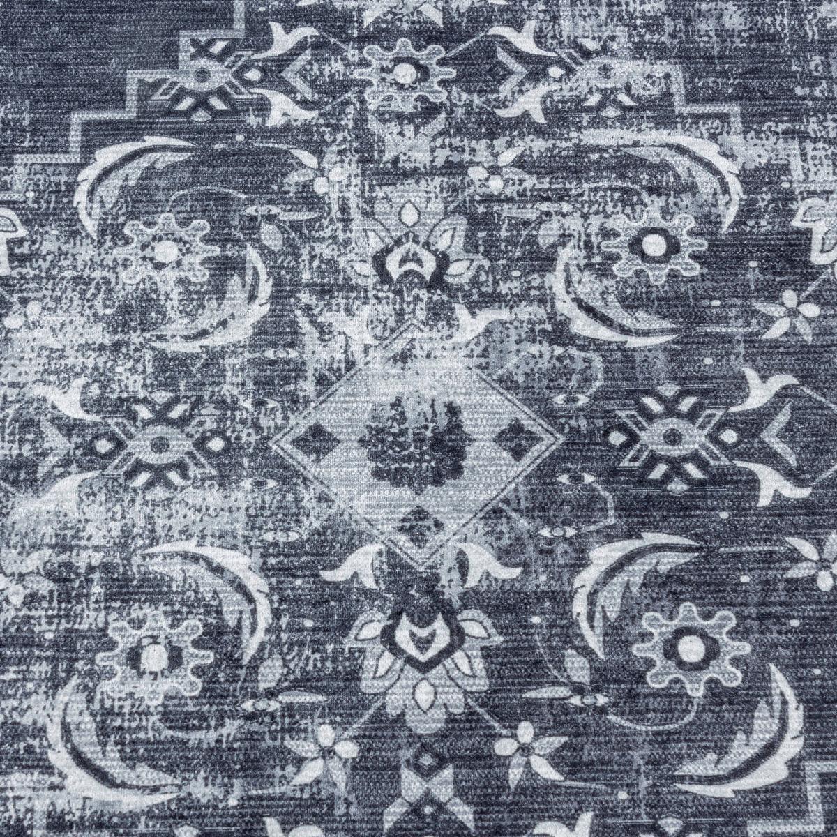Flachwebeteppich Fiesta Schwarz ca. 80x150cm - Schwarz, Design, Textil (80/150cm) - Novel