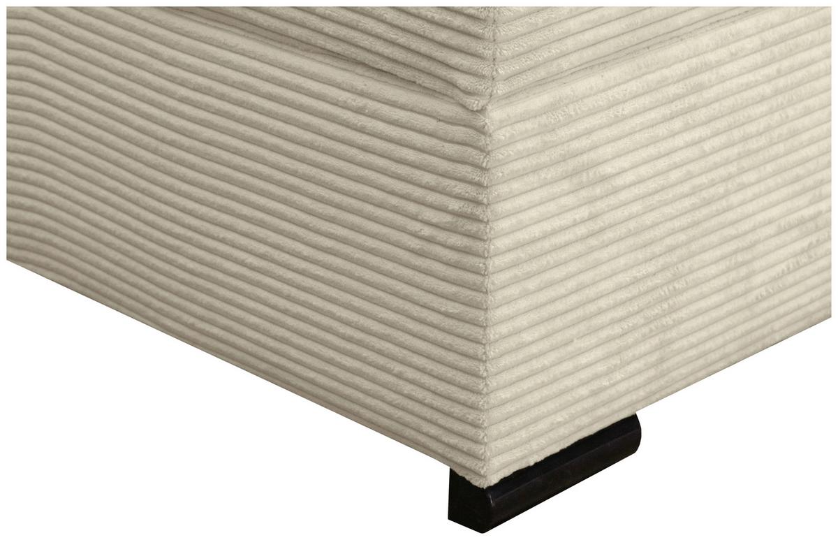 Boxspringbett Malaga ohne Fußteil Beige ca. 160x200cm - Beige/Silberfarben, KONVENTIONELL, Holz/Holzwerkstoff (160/200cm) - Premium Living