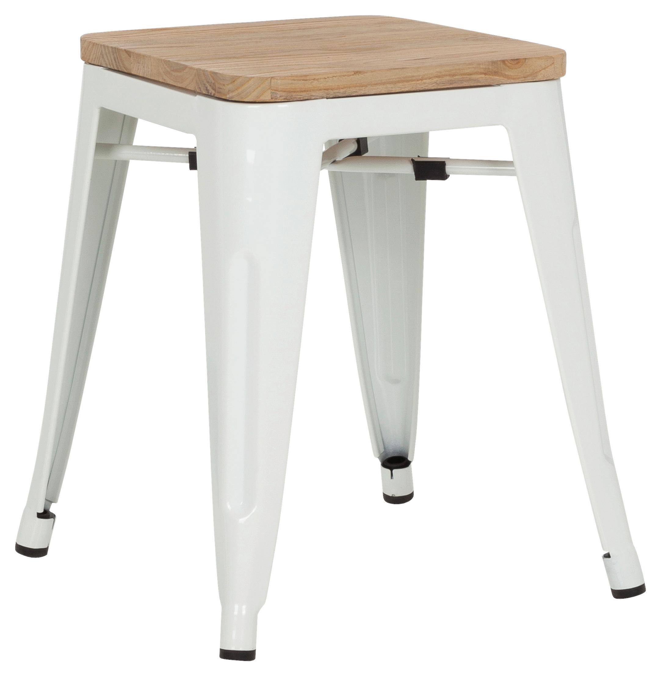 Tabure Vantaggio W, Bela, Brest - bela/rjava, Basics, kovina/les (39/46/39cm) - MID.YOU
