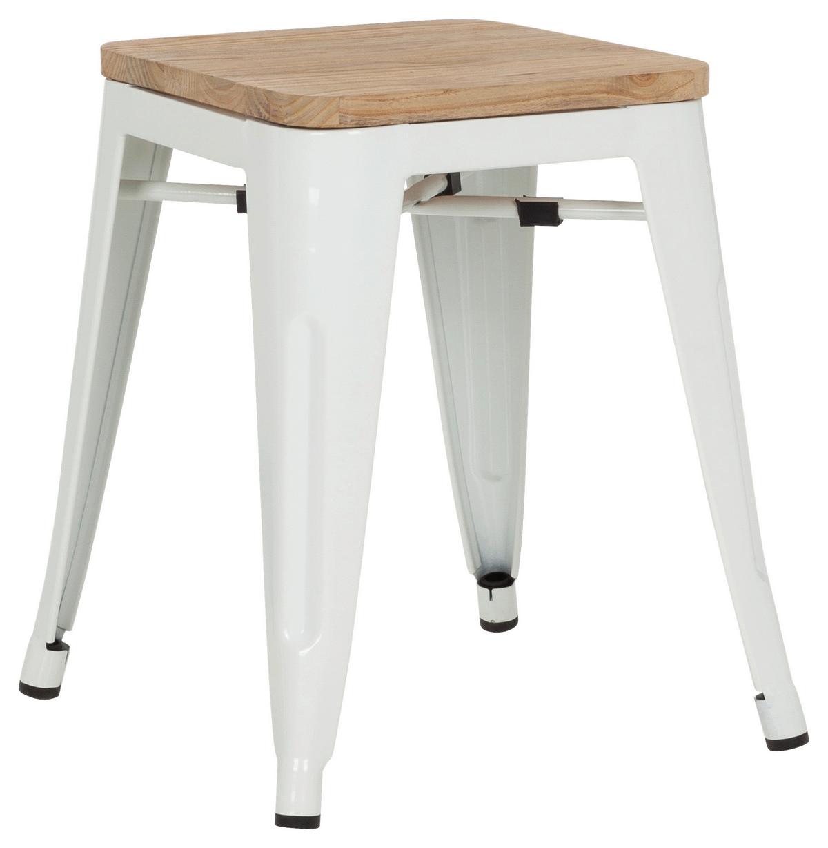 Tabure Vantaggio W, Bela, Brest - bela/rjava, Basics, kovina/les (39/46/39cm) - MID.YOU