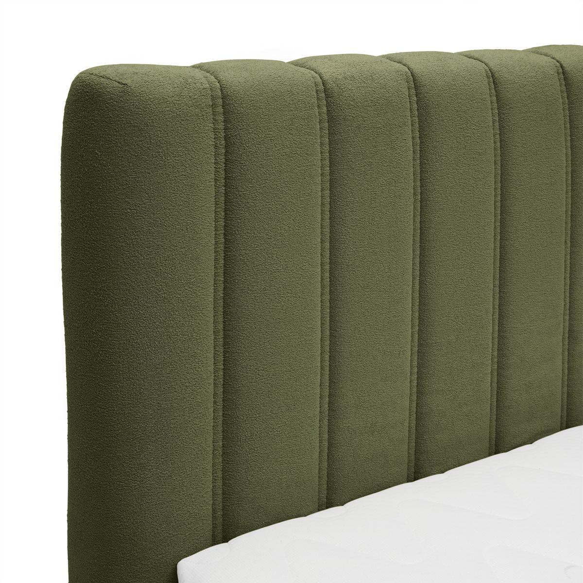 Boxspring Krevet Dixon - maslinasto zelena/crna, Konvencionalno, drvni materijal/drvo (100/200cm) - Premium Living