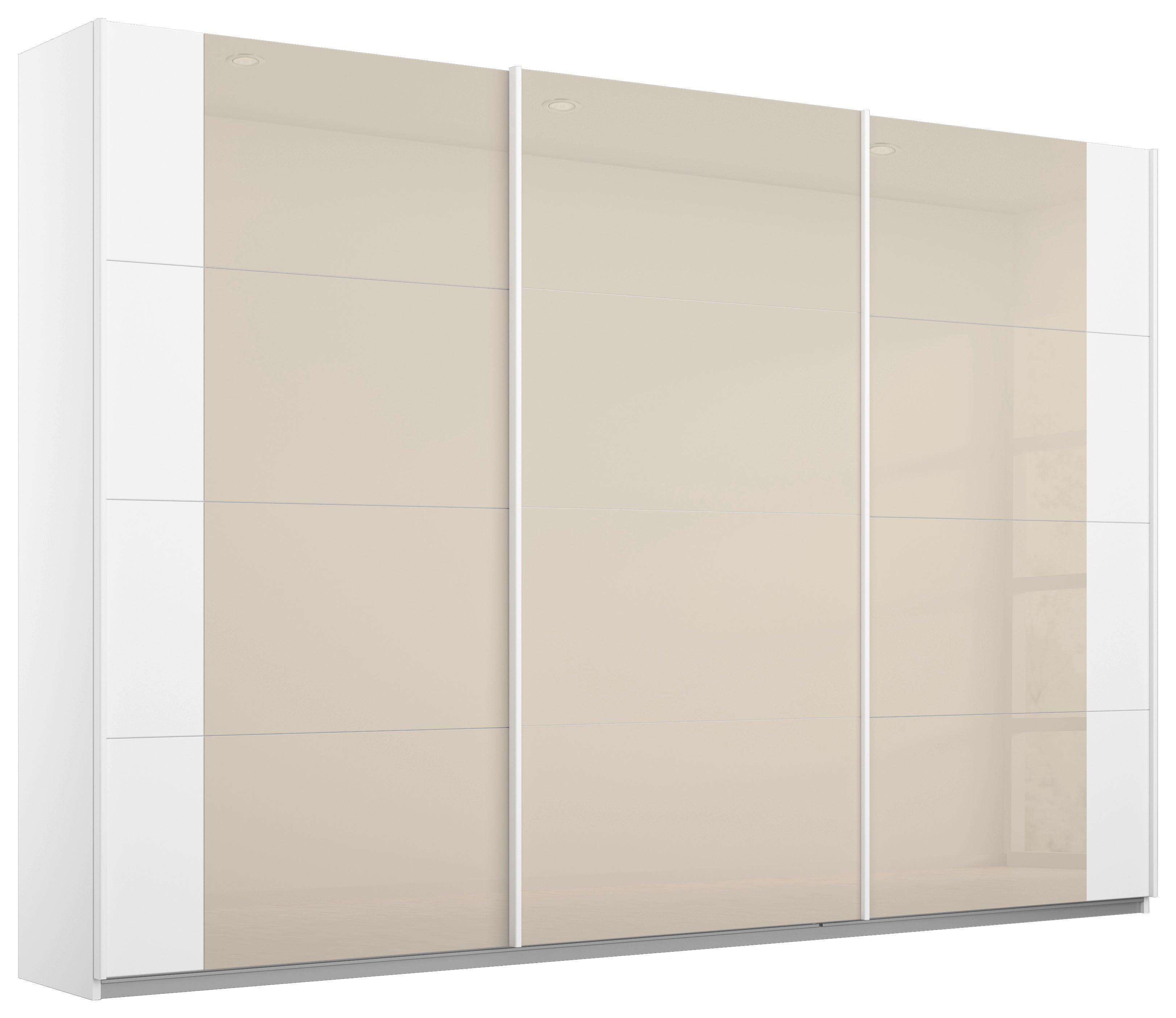 Ormar S Kliznim Vratima Artemis - bijela/boje šampanjca, Moderno, staklo/drvni materijal (271/210/62cm) - Modern Living