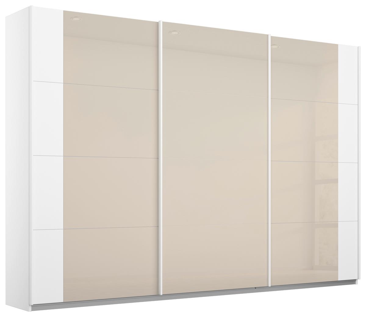 Ormar S Kliznim Vratima Artemis - bijela/boje šampanjca, Moderno, staklo/drvni materijal (271/210/62cm) - Modern Living