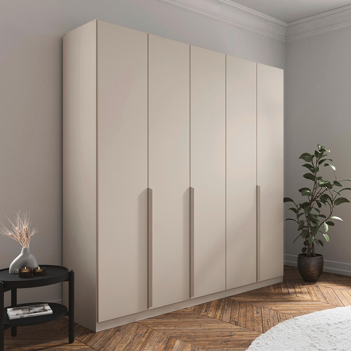 Drehtürenschrank Briona Champagnerfarben - Champagner, KONVENTIONELL, Holzwerkstoff (226/229/54cm) - Premium Living