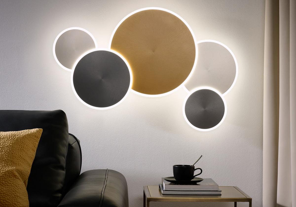 LAMPA SUFITOWA LED 8008-70 Q-PIATO - Design, metal (85/50,5/6,5cm) - Paul Neuhaus