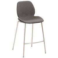 Barhocker My Solo ca. 49x97 cm Anthrazit - Edelstahlfarben/Anthrazit, KONVENTIONELL, Textil/Metall (49/97/53cm) - Livetastic