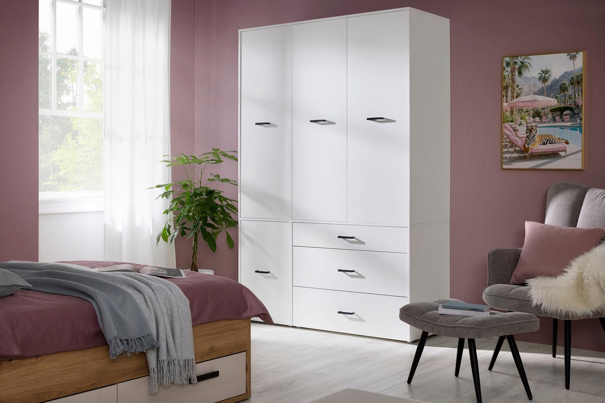 Unterbauschrank Kivo Weiß - Schwarz/Weiß, MODERN, Holzwerkstoff/Kunststoff (45/69,8/52,1cm) - Based