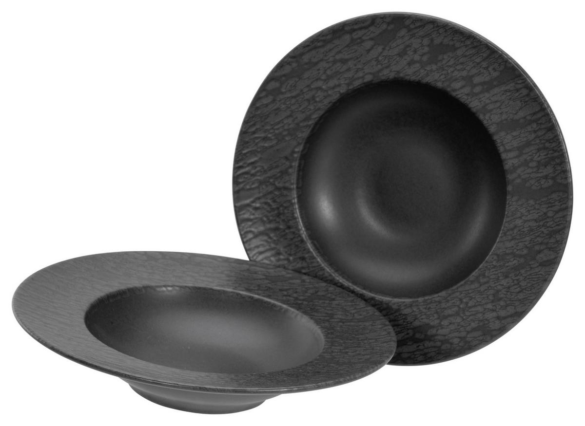 Set Kdoržnikov Za Testenine Schieffer Black, 2-Delni - antracit, Trend, keramika (27cm) - Creatable