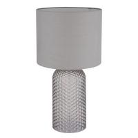 Asztali Lámpa 21735g Sofia - fehér/szürke, Basics, műanyag/üveg (26,5/50cm) - Globo