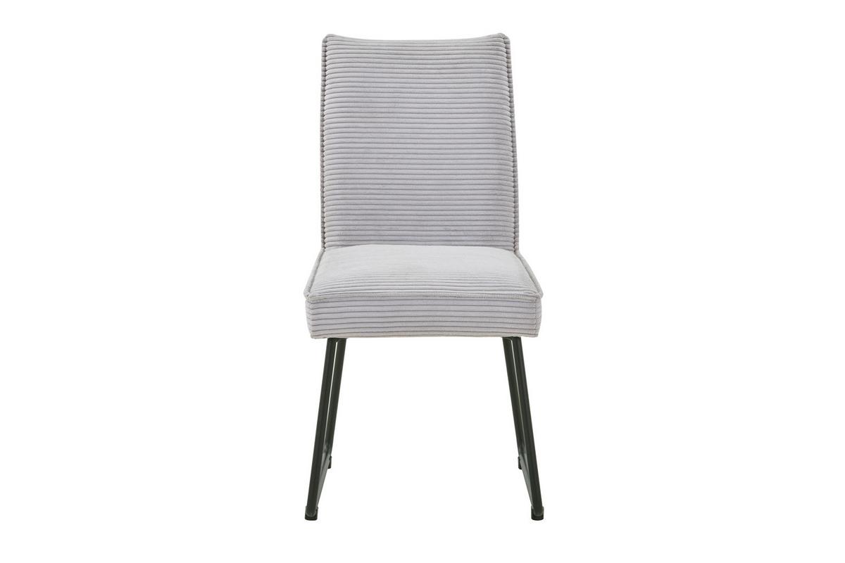 Stol Cora, Siva, Žamet - siva/črna, Moderno, kovina/tekstil (47/90/60cm) - Mömax