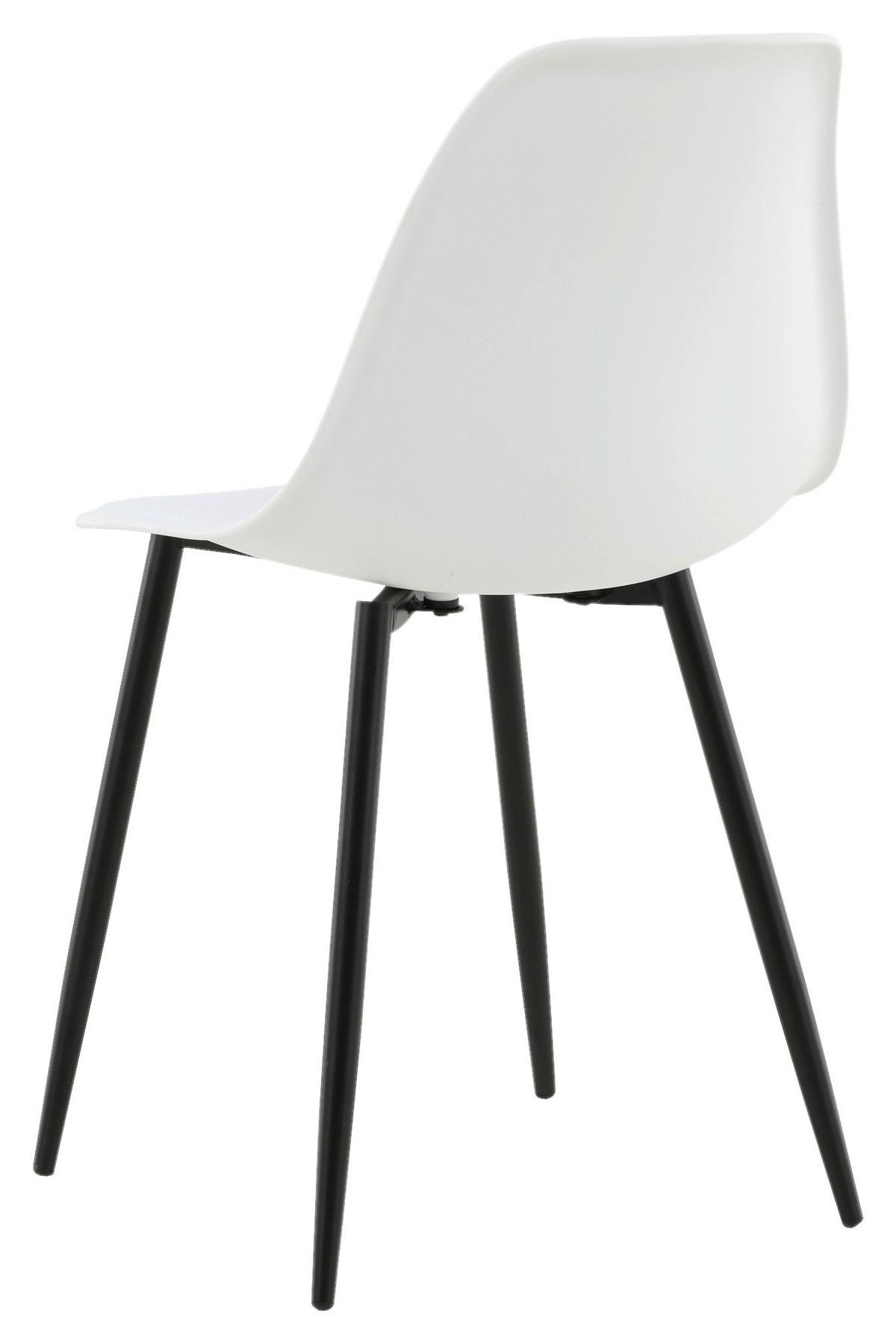STUHL-SET POLAR - Schwarz/Weiß, Design, Kunststoff/Metall (45,5/81/58cm) - Livetastic